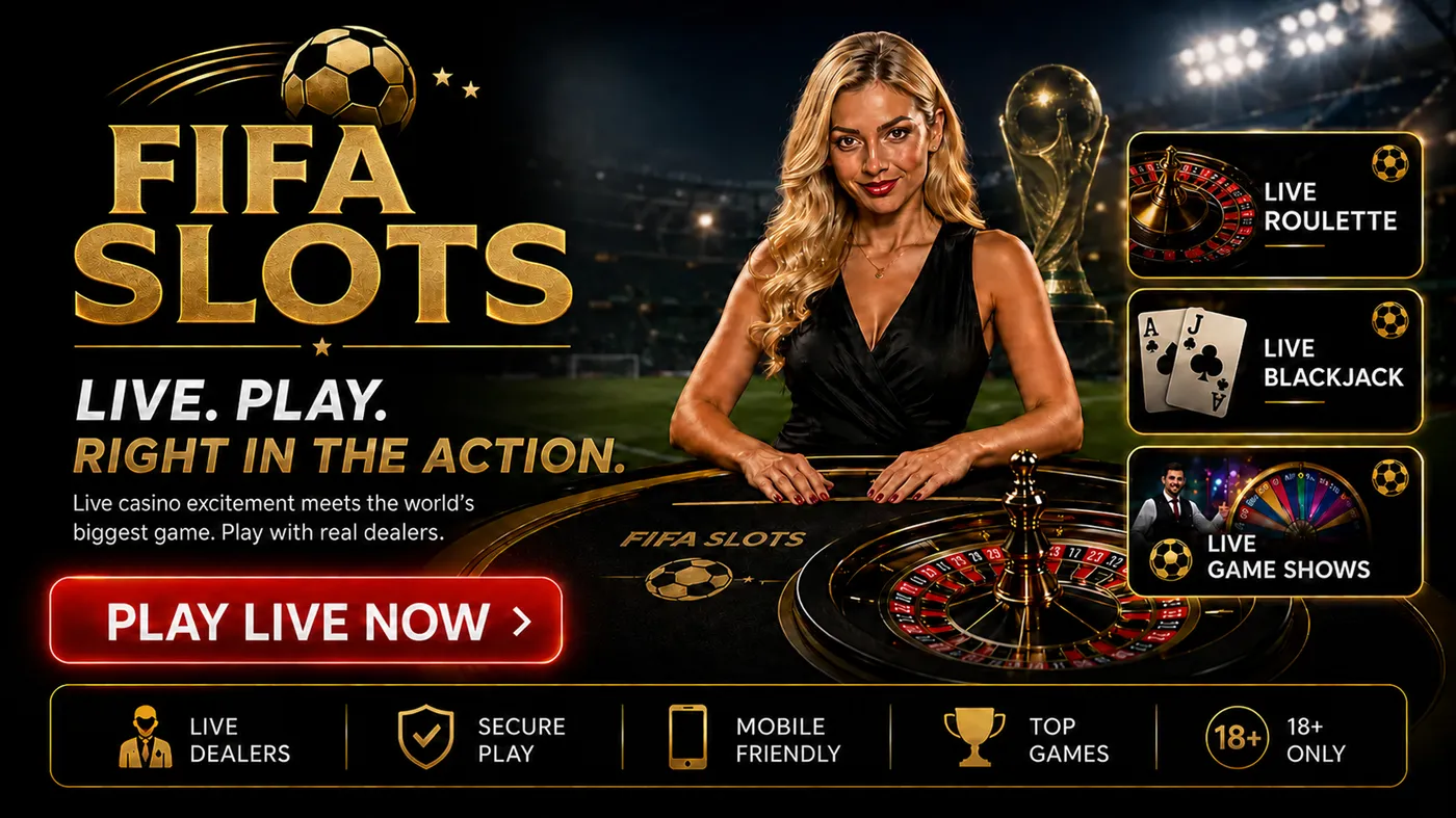 FIFA Slots live casino with football-themed slots and dealer games